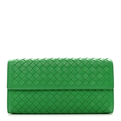 Bottega Veneta Nappa Intrecciato Continental Flap Wallet Parakeet 1 of 9