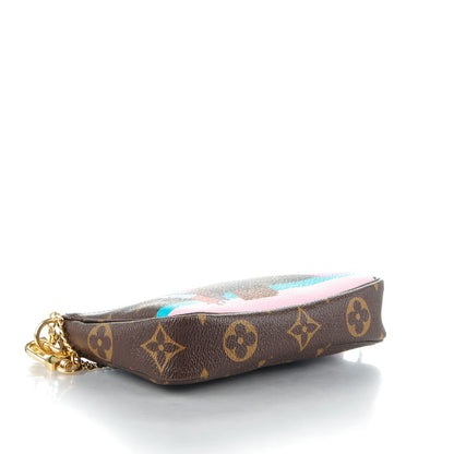 Louis Vuitton Monogram 2016 Christmas Animation Mini Pochette Accessories Rose Ballerine 4 of 7
