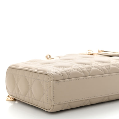 Christian Dior Lambskin Cannage Medium Lady D-Joy Sand 8 of 9