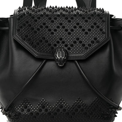 Bulgari X NICHOLAS KIRKWOOD Calfskin Studded Serpenti Forever Backpack Black 8 of 26