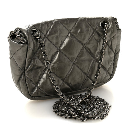 Chanel Metallic Aged Calfskin Mini Chain Me Flap Pewter 5 of 19