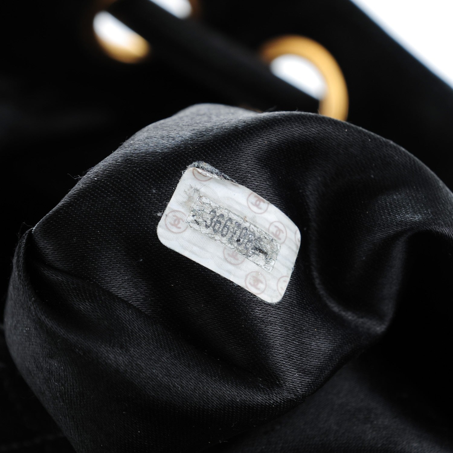 Chanel Suede Quilted Drawstring Backpack Black 8 of 11