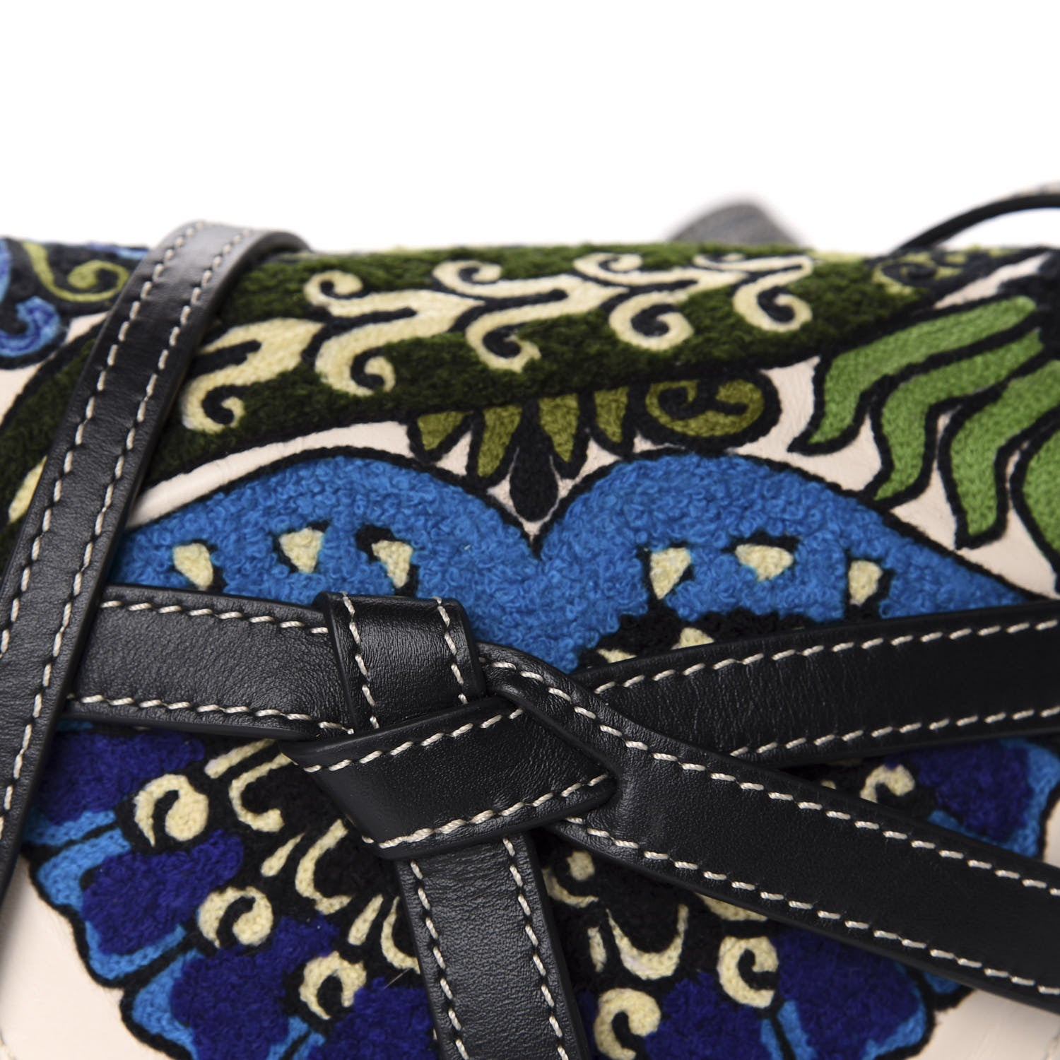 Loewe Grained Calfskin Floral Mini Gate Crossbody Bag Peacock Blue 10 of 10