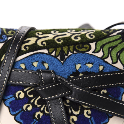 Loewe Grained Calfskin Floral Mini Gate Crossbody Bag Peacock Blue 10 of 10