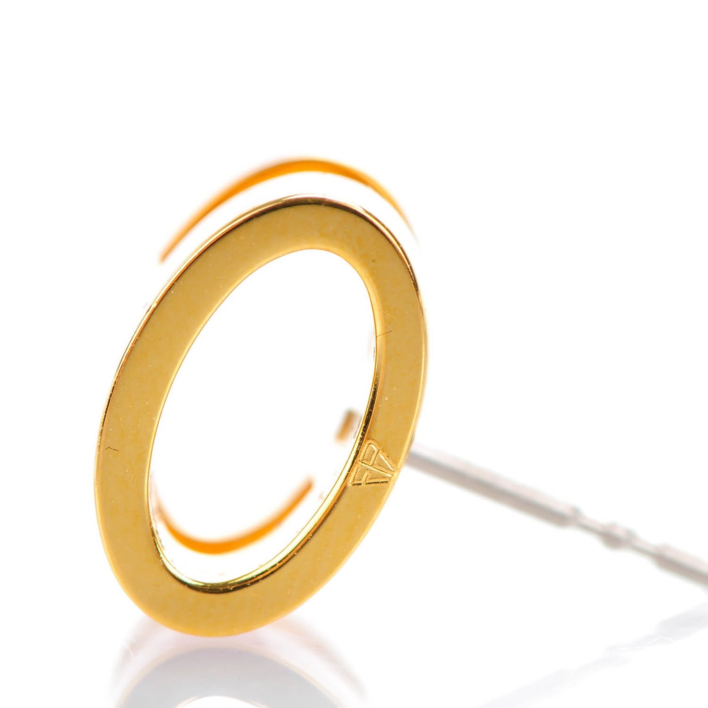 Gold Lacquered Pop H Earrings Rouge Corail