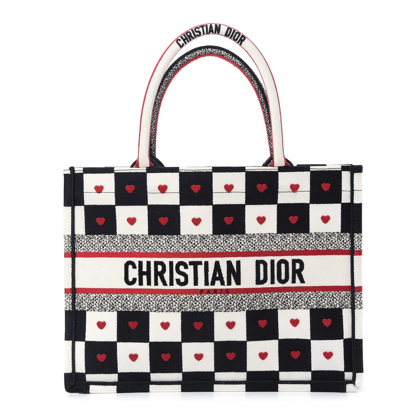Canvas Embroidered Medium Book Tote Multicolor