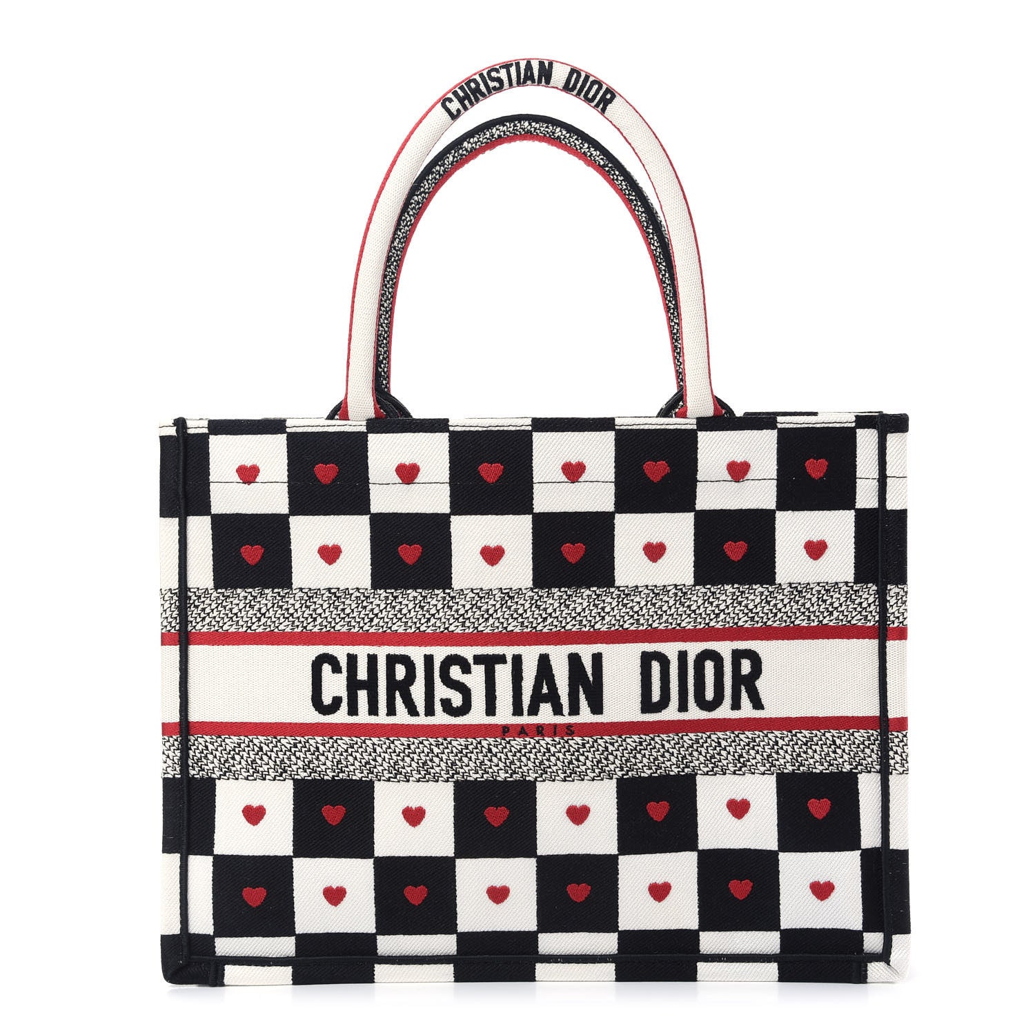 Christian Dior Canvas Embroidered Medium Book Tote Multicolor 1 of 11