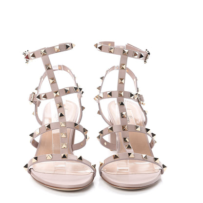 Valentino Garavani Calfskin Rockstud 60mm City Sandals 39.5 Poudre 2 of 7