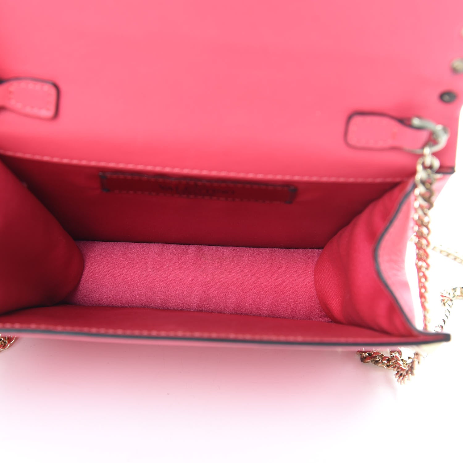 Valentino Garavani Vitello Rockstud Chain Flap Crossbody Bag Deep Rose 5 of 17