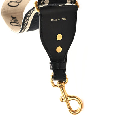 Christian Dior Canvas Embroidered Shoulder Strap Black 3 of 3