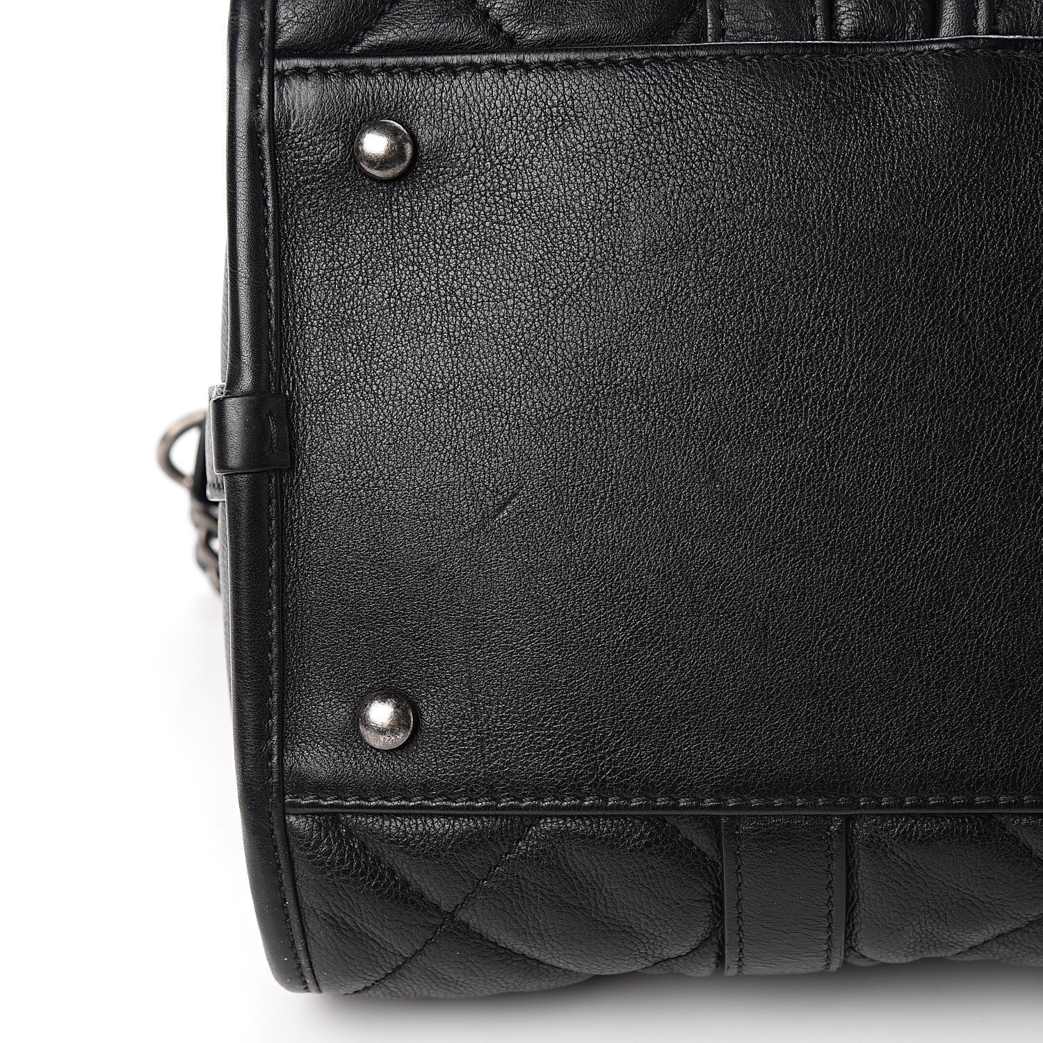 Chanel Calfskin Quilted Small Casual Riviera Bowling Bag Black 9 of 12