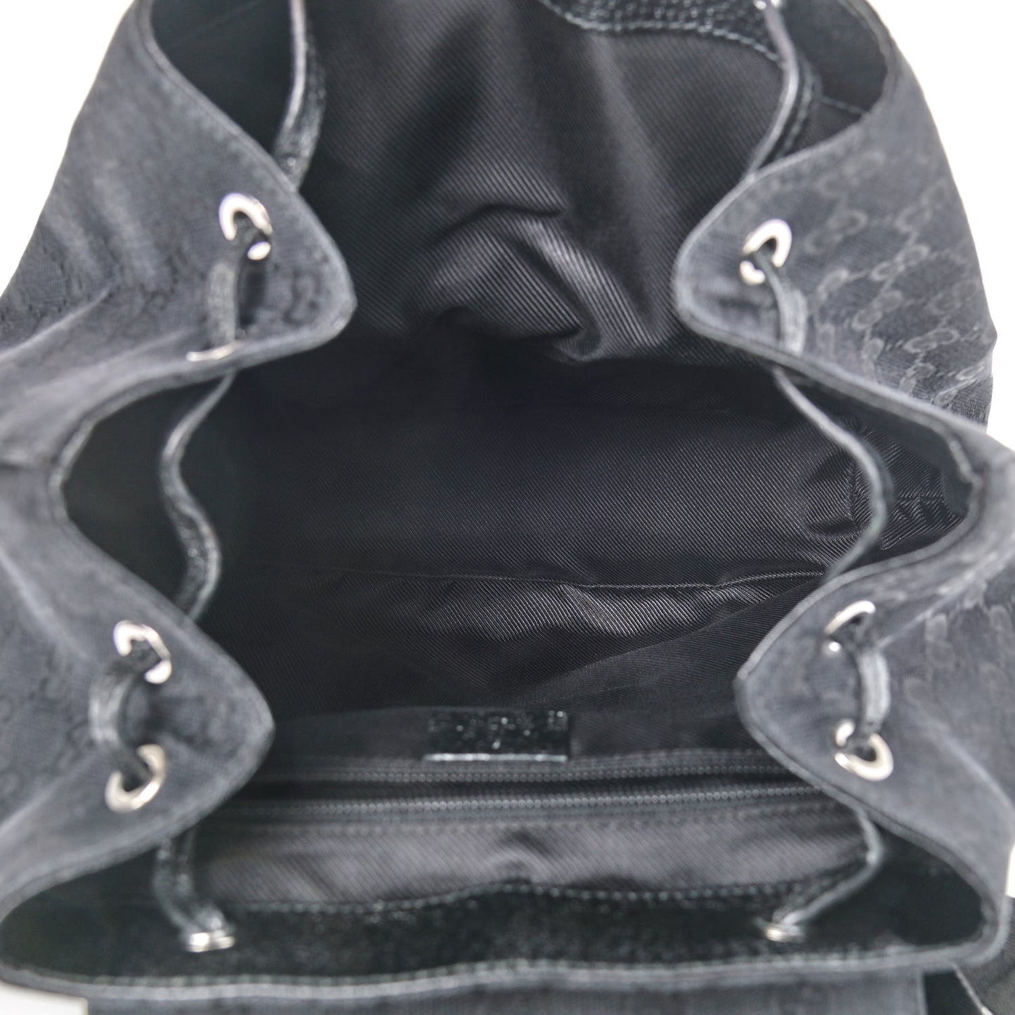 GG Monogram Single Buckle Backpack Black