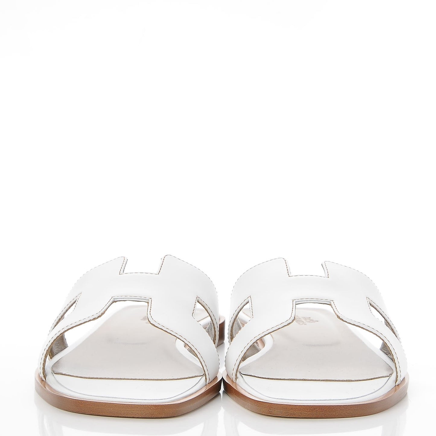Box Calfskin Oran Sandals 38 White