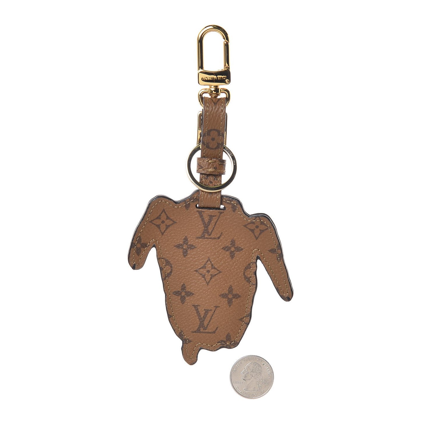 Epi Reverse Monogram Catogram Bag Charm Key Holder Gris