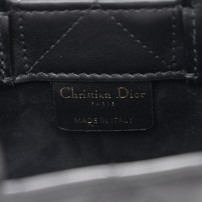 Christian Dior Calfskin Macrocannage Mini Book Tote Black 6 of 10