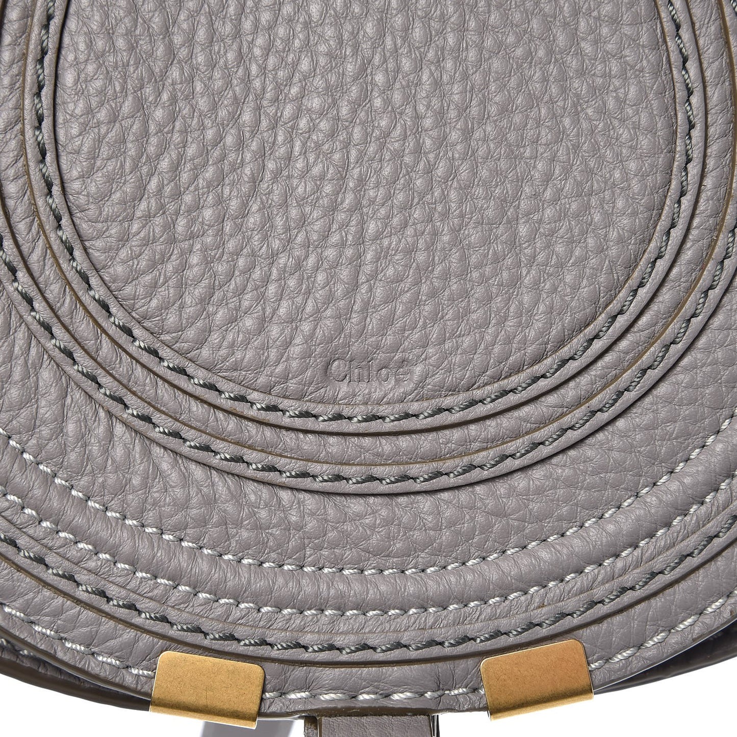 Calfskin Mini Marcie Round Crossbody Bag Cashmere Grey