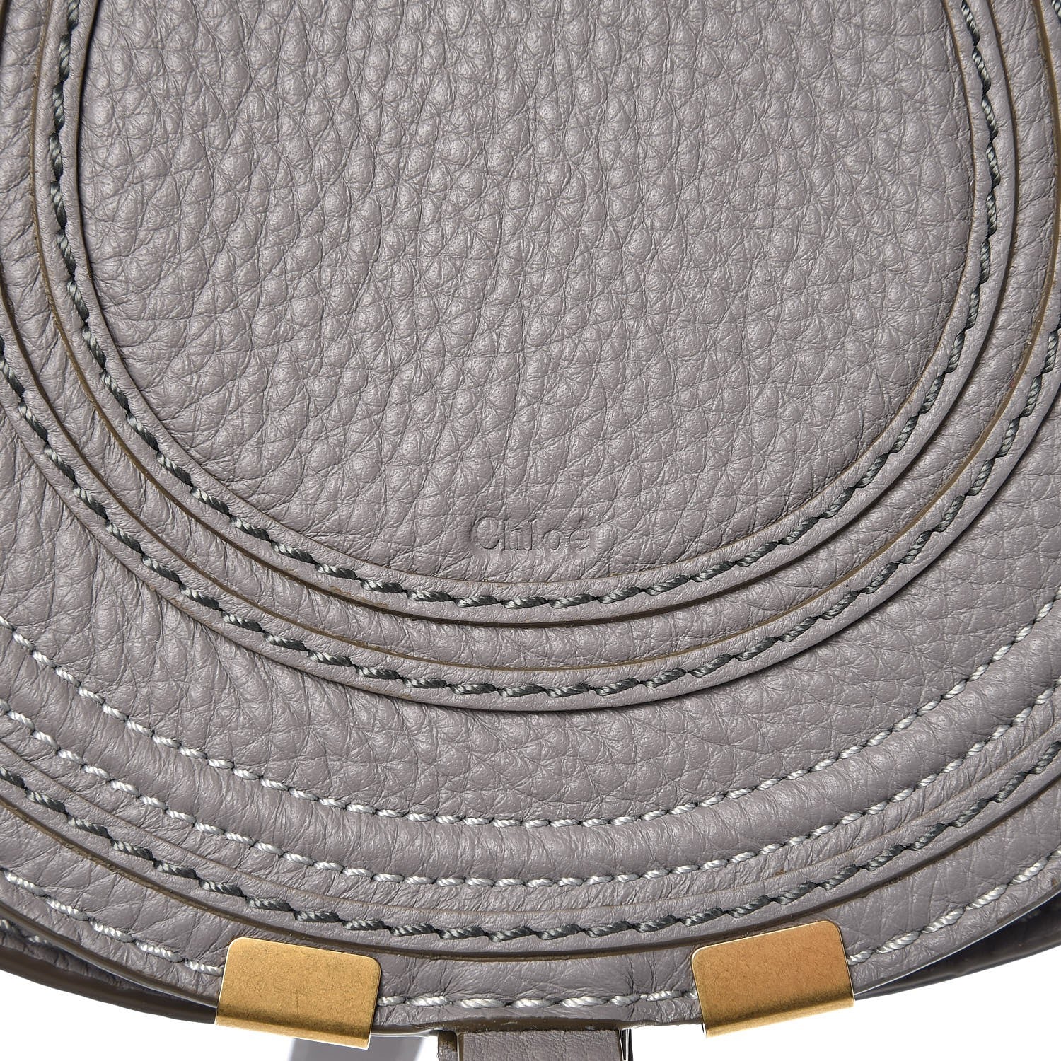 Chloe Calfskin Mini Marcie Round Crossbody Bag Cashmere Grey 7 of 7