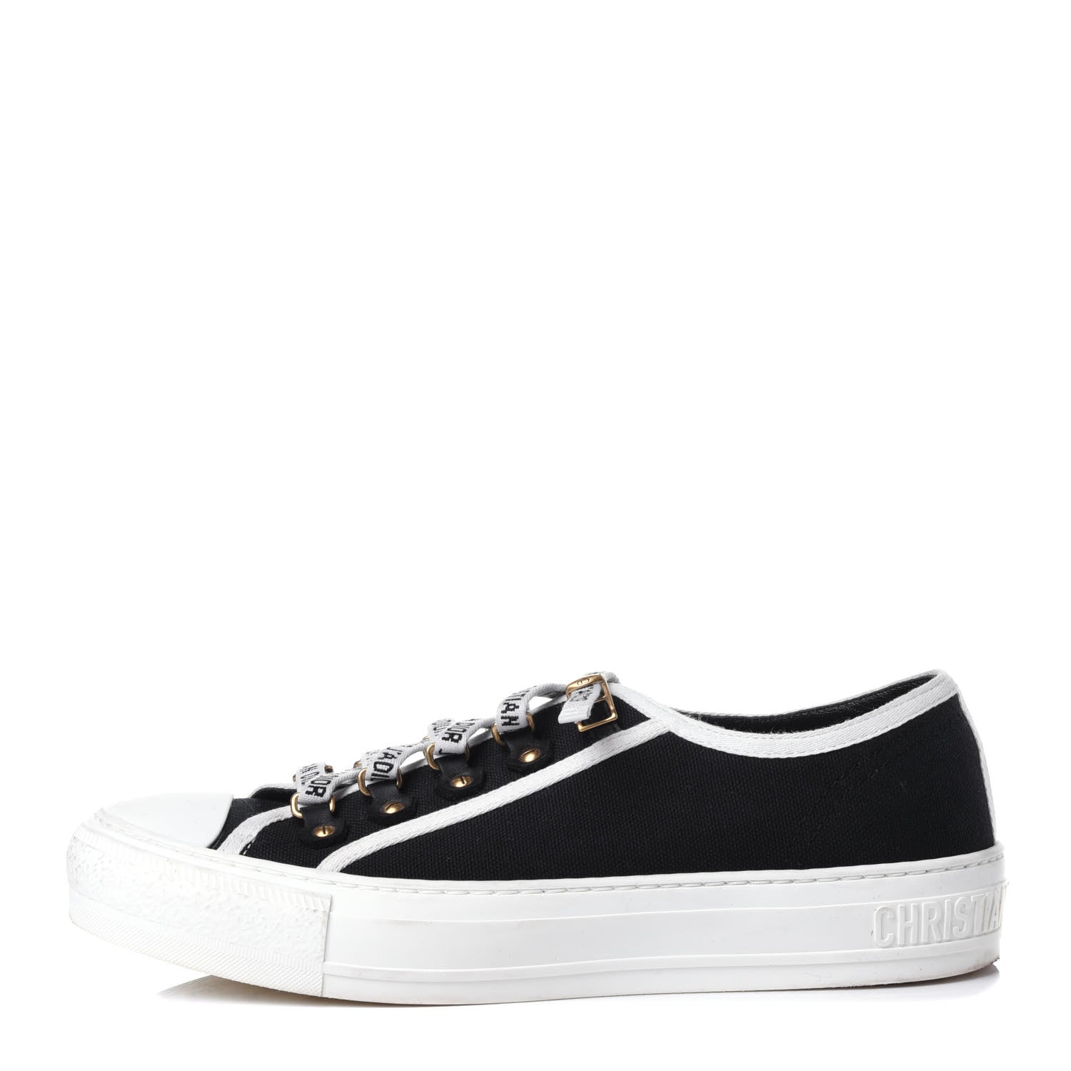 Christian Dior Canvas Walk'N'Dior Low Top Sneakers 38 Black 1 of 14