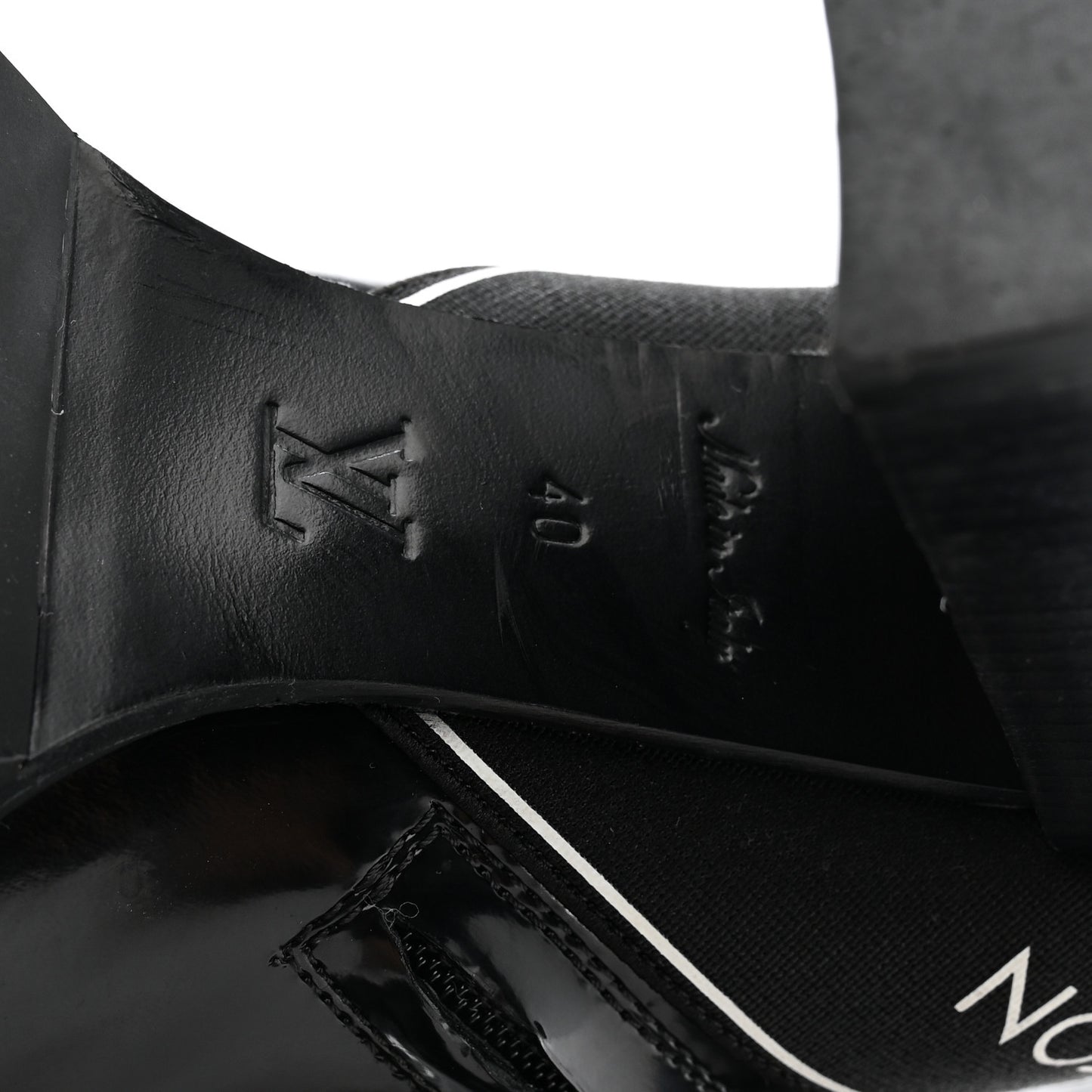 Glazed Calfskin Star Trail Ankle Boots 40 Black