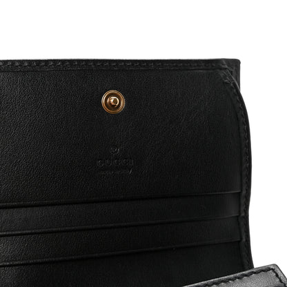 Gucci Calfskin Matelasse GG Marmont Card Case Wallet Black 11 of 16
