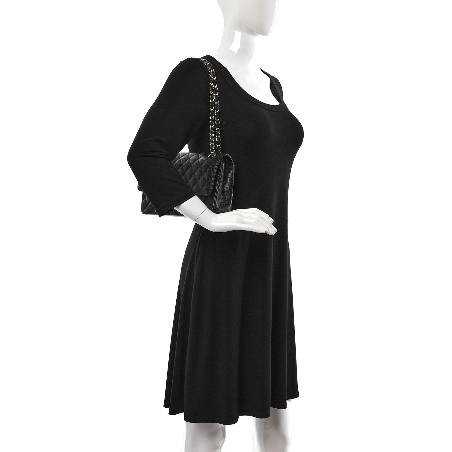 Chanel Caviar Quilted Medium Double Flap Black 2 of 11