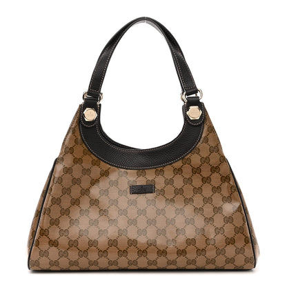 Gucci Crystal Monogram Medium Charmy Shoulder Bag Dark Brown 1 of 13