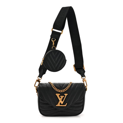 Louis Vuitton Calfskin New Wave Multi Pochette Black 1 of 12