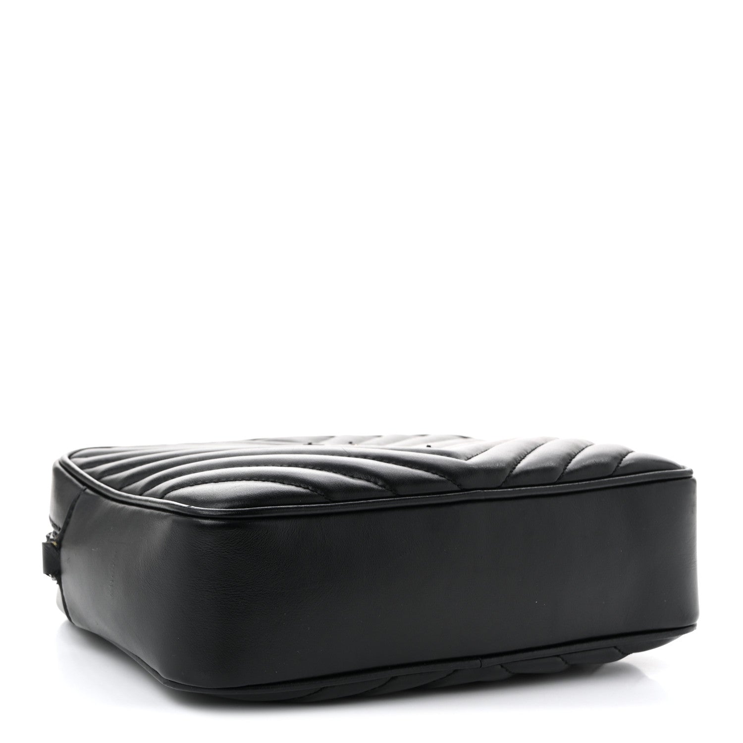 Saint Laurent Calfskin Matelasse Monogram Monochrome Lou Camera Bag Black 4 of 13