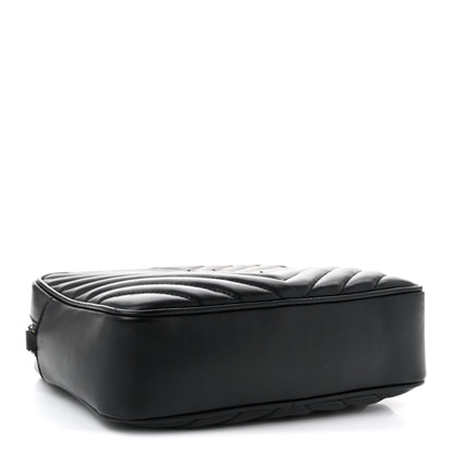 Saint Laurent Calfskin Matelasse Monogram Monochrome Lou Camera Bag Black 4 of 13