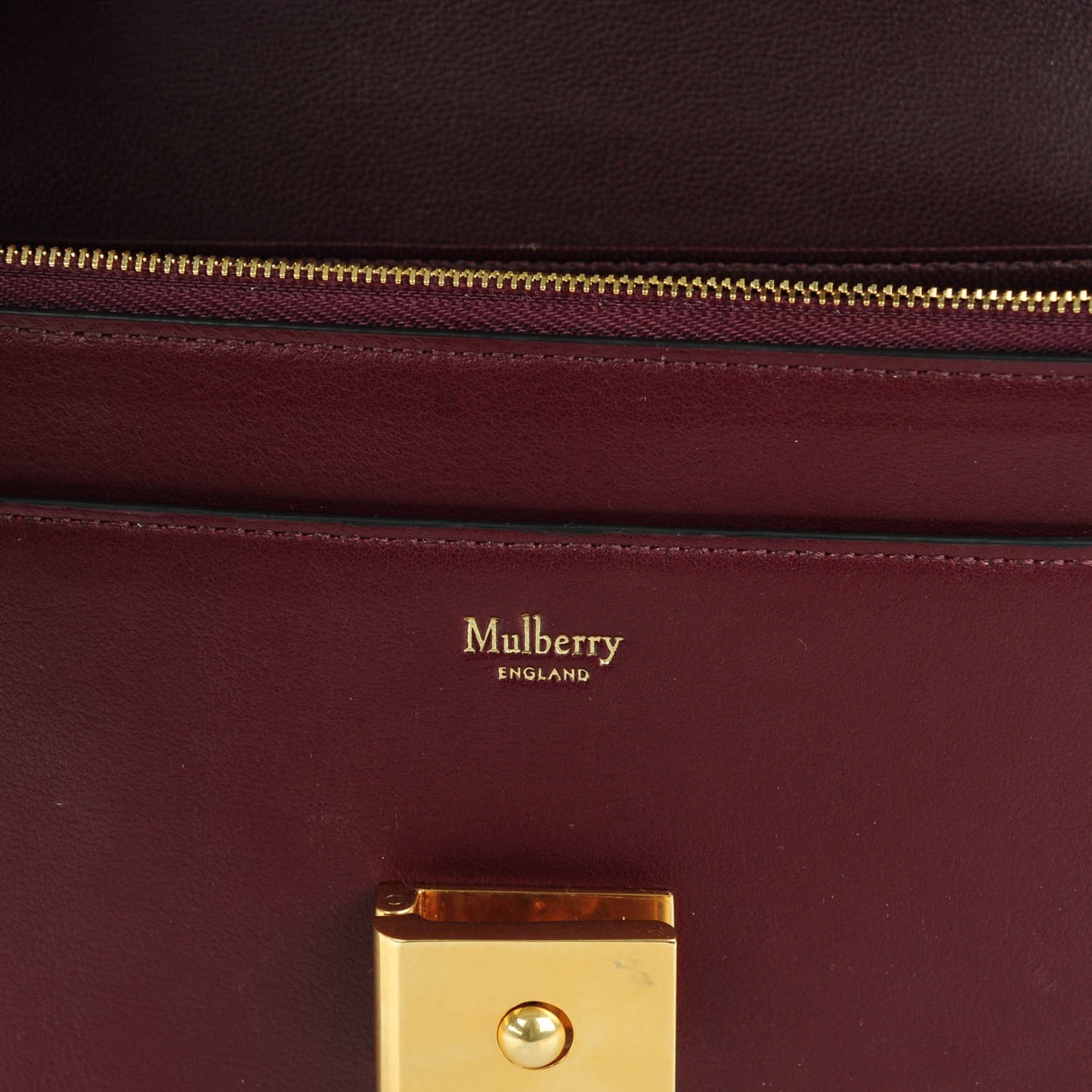 Smooth Calfskin Cheyne Clutch Rust Dune Burgundy