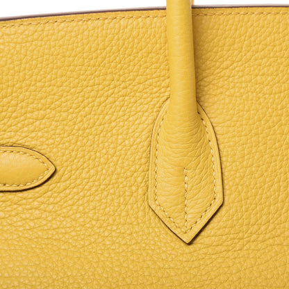 Hermes Taurillon Clemence Birkin 35 Soleil 10 of 32