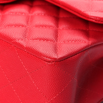 Chanel Caviar Quilted Small Double Flap Red 10 of 11