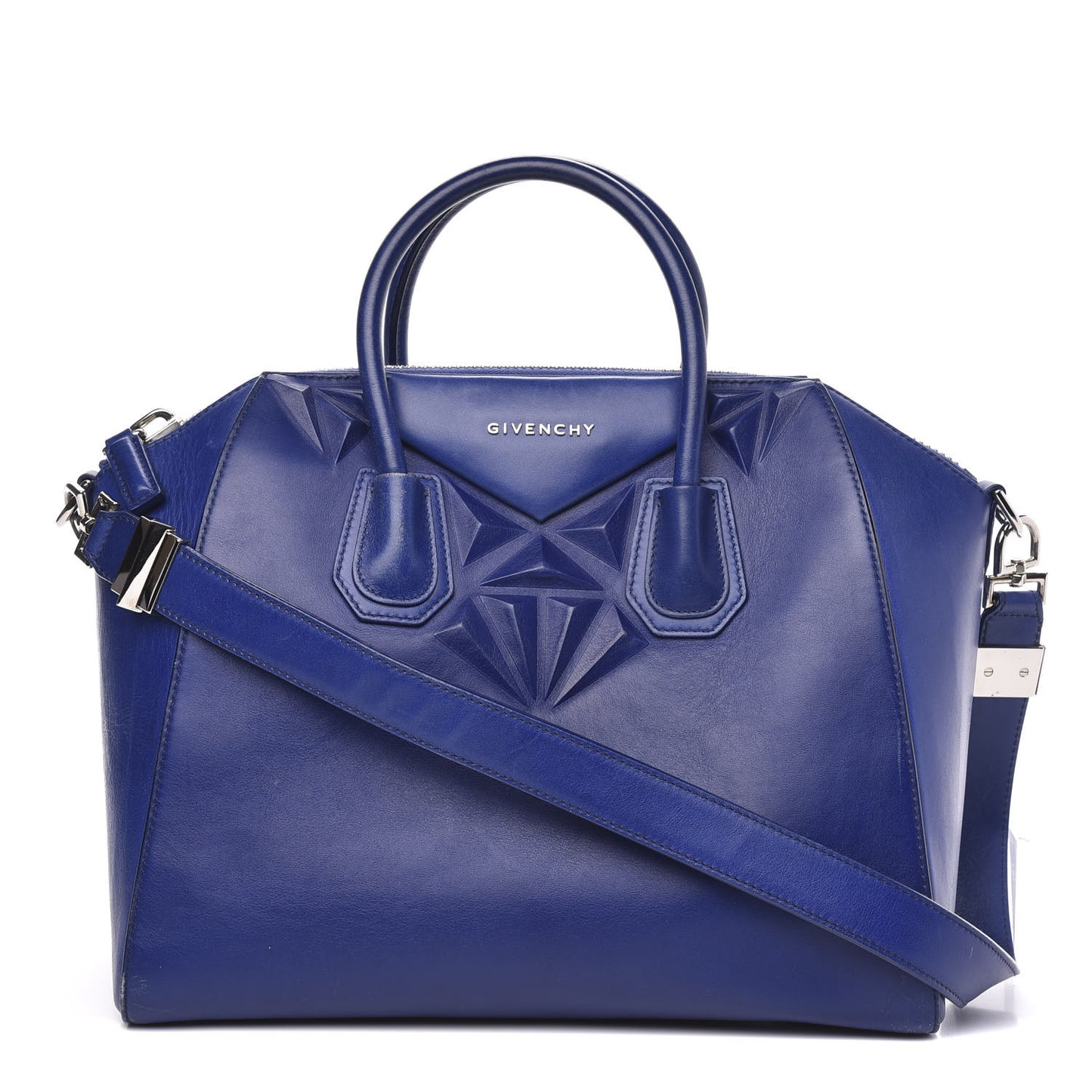 Calfskin 3D Stud Medium Antigona Royal Blue