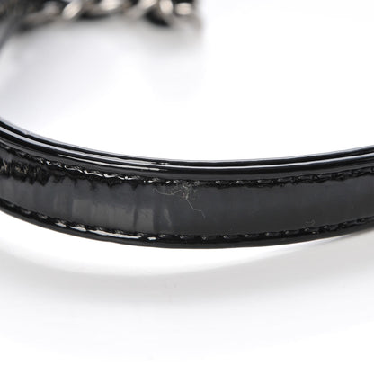 Chanel Plexiglass Patent Mini Striped Boy Brick Flap Black White 9 of 9