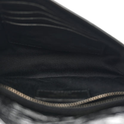 Saint Laurent SAINT LAURENT Crinkled Calfskin Matelasse Monogram Niki Chain Wallet Black 5 of 10