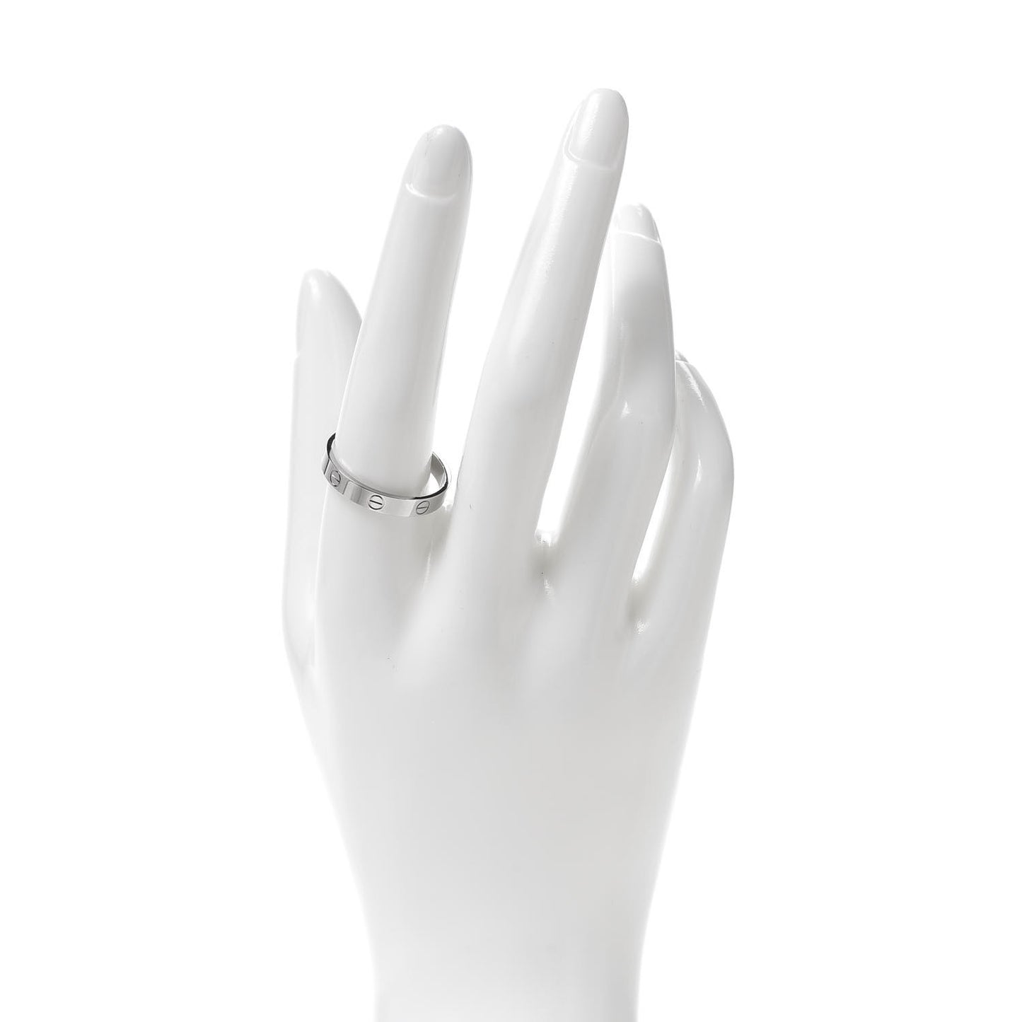 18K White Gold 3.5mm LOVE Wedding Band Ring 62 10