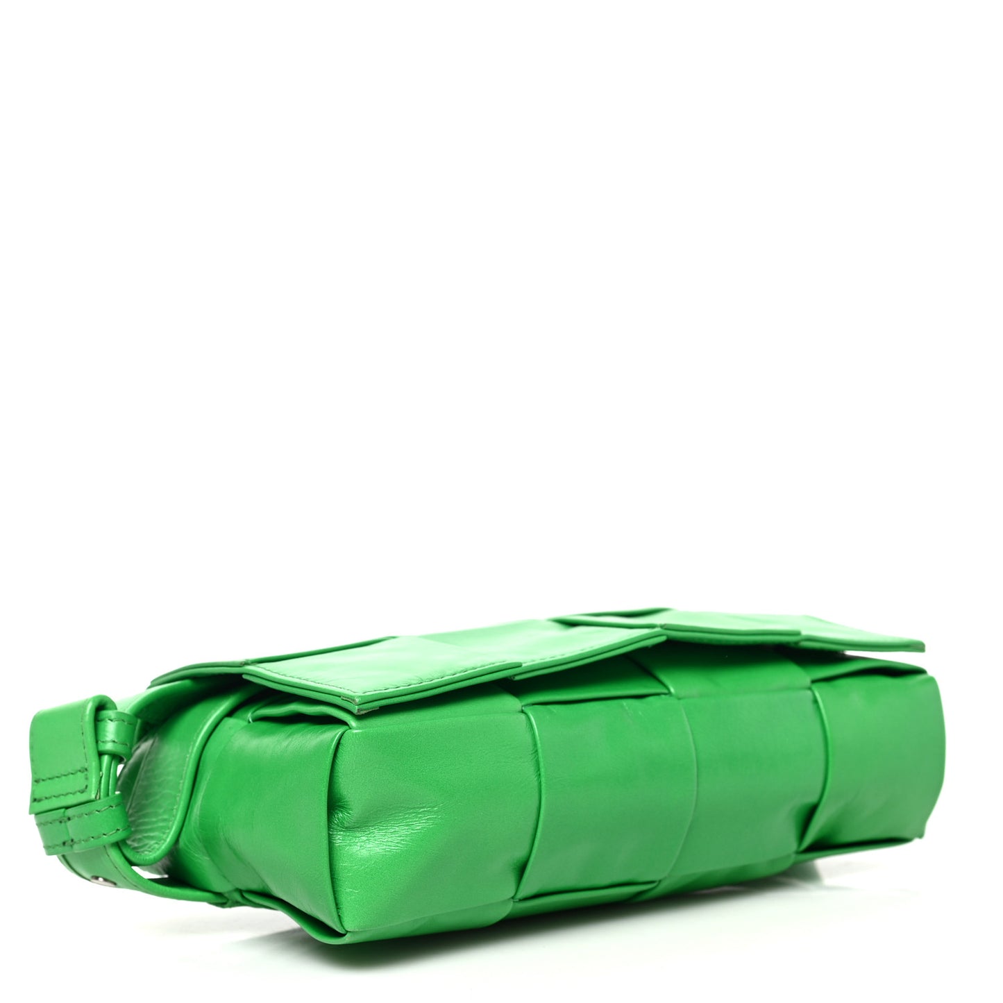 Paper Calfskin Intreccio Cassette Belt Bag Parakeet