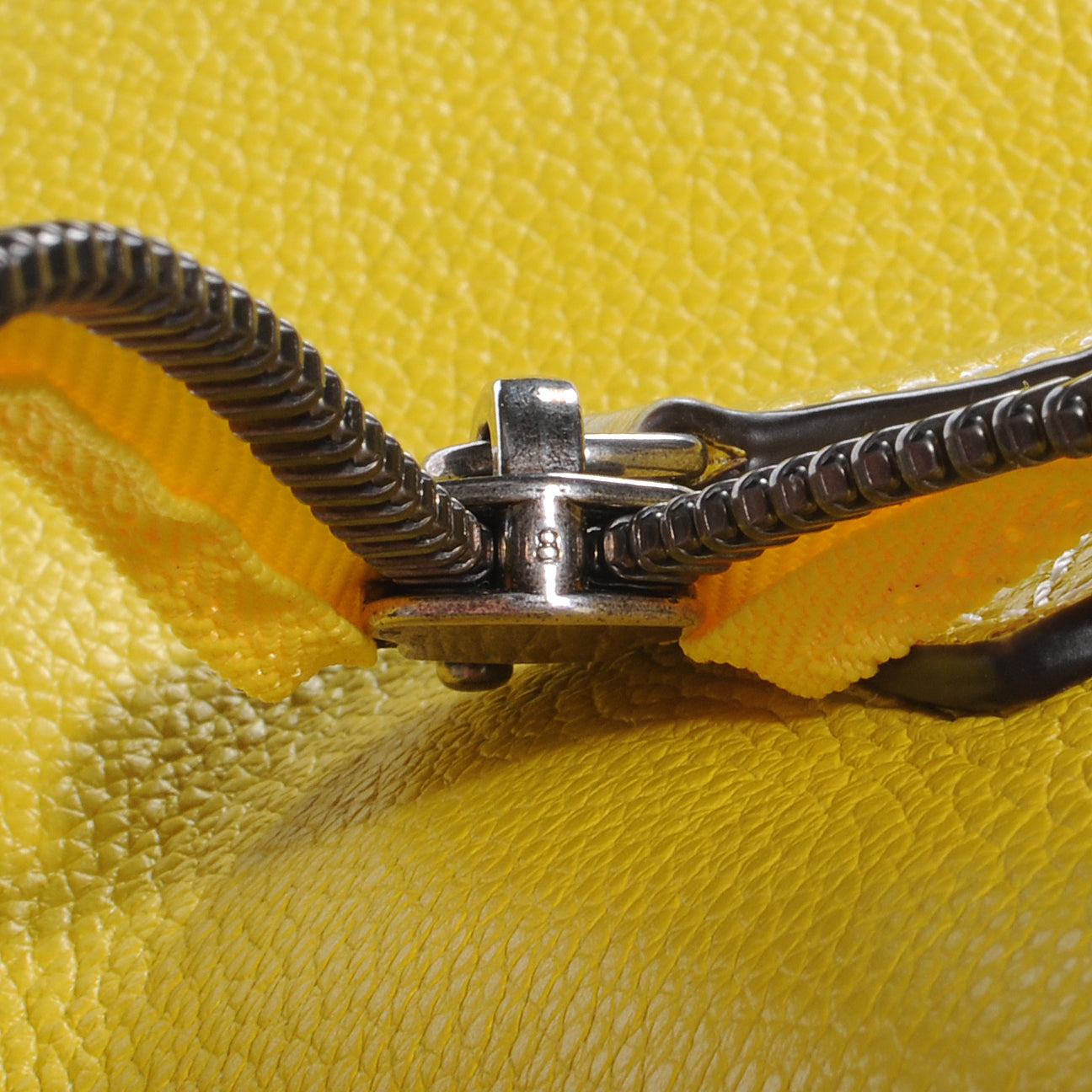 Drummed Calfskin Mini Luggage Citron