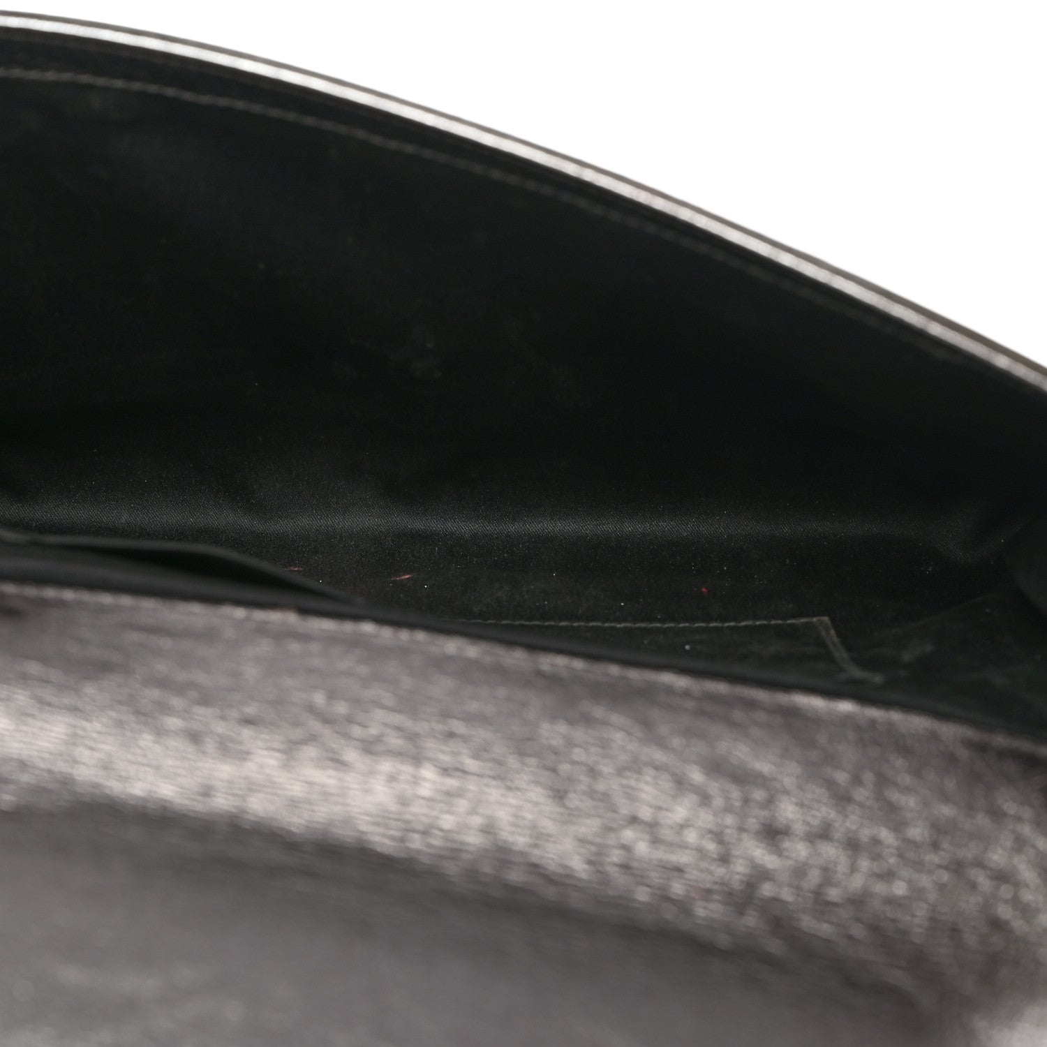 Saint Laurent Metallic Calfskin Large Belle De Jour Clutch Dark Silver 5 of 8