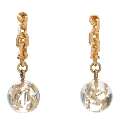 Louis Vuitton LOUIS VUITTON Resin Bubbles Inclusion Earrings Transparent 1 of 3
