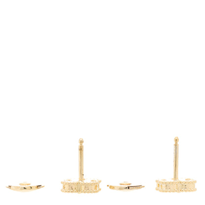 Van Cleef & Arpels 18K Yellow Gold Black Onyx Sweet Alhambra Earrings 3 of 5