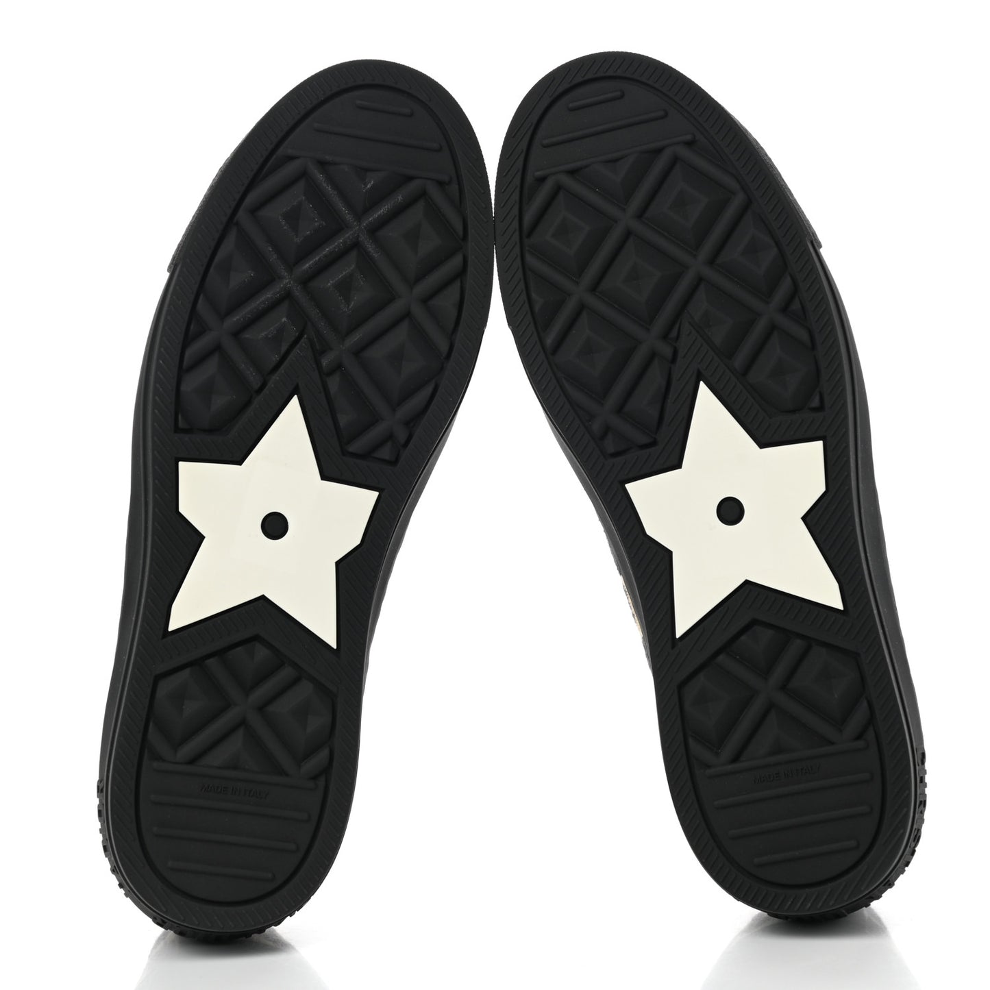 Cotton Mizza Embroidered Walk'N'Dior Low Top Sneakers 38 Natural Black