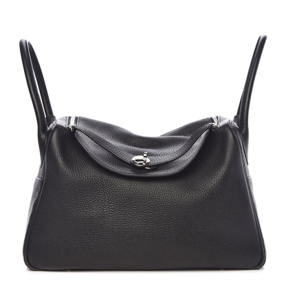 Hermes Taurillon Clemence Lindy 34 Black 1 of 22