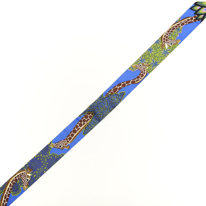 Hermes Silk The Three Graces Twilly Bleu Vert Marron 5 of 5