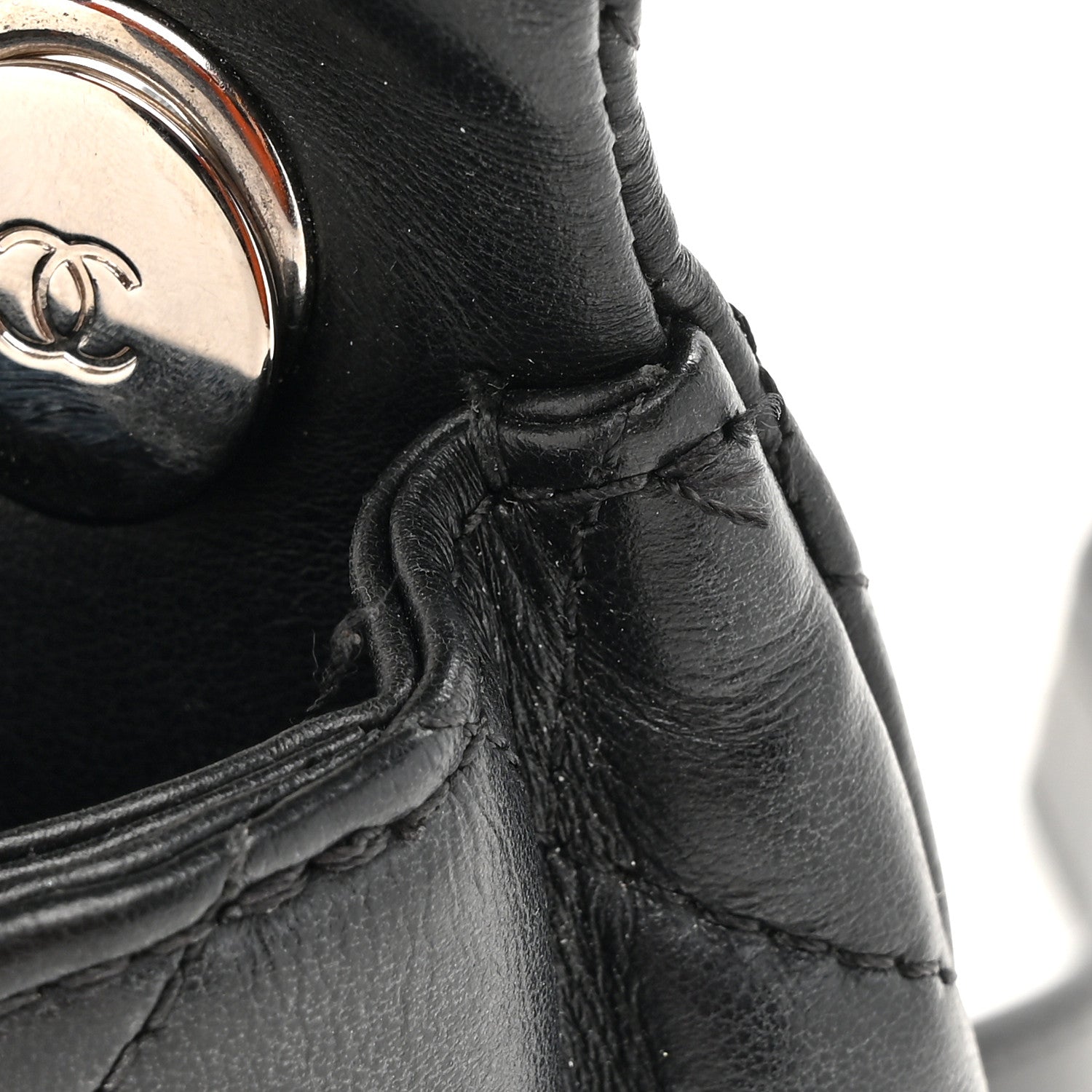 Chanel Calfskin Quilted CC Uniform Flap Belt Bag Black 12 of 17