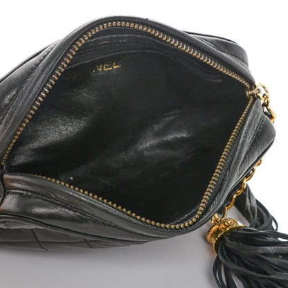 Chanel Lambskin Quilted Tassel Camera Case Black 5 of 7