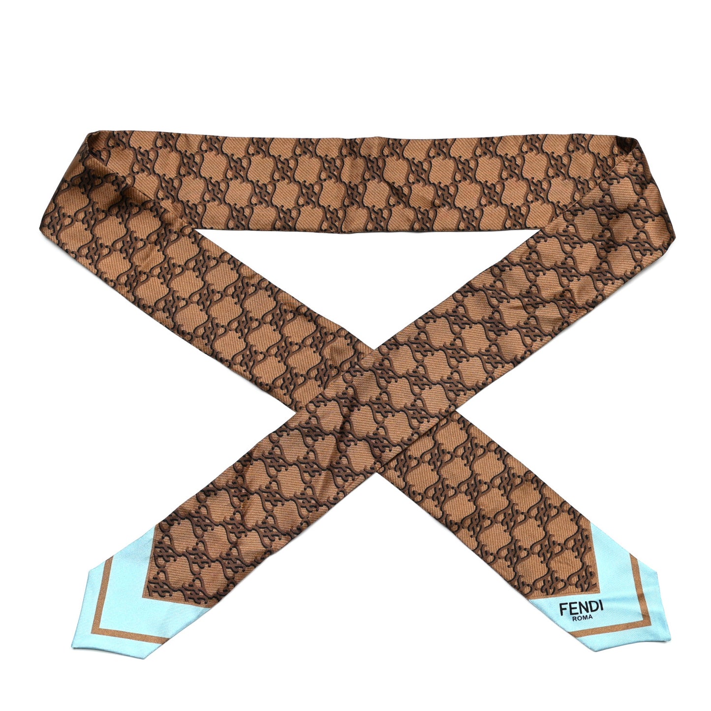 Silk FF Karligraphy Wrappy Bandeau Brown