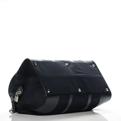 Prada Tessuto Nylon Saffiano Duffle Blue 4 of 8