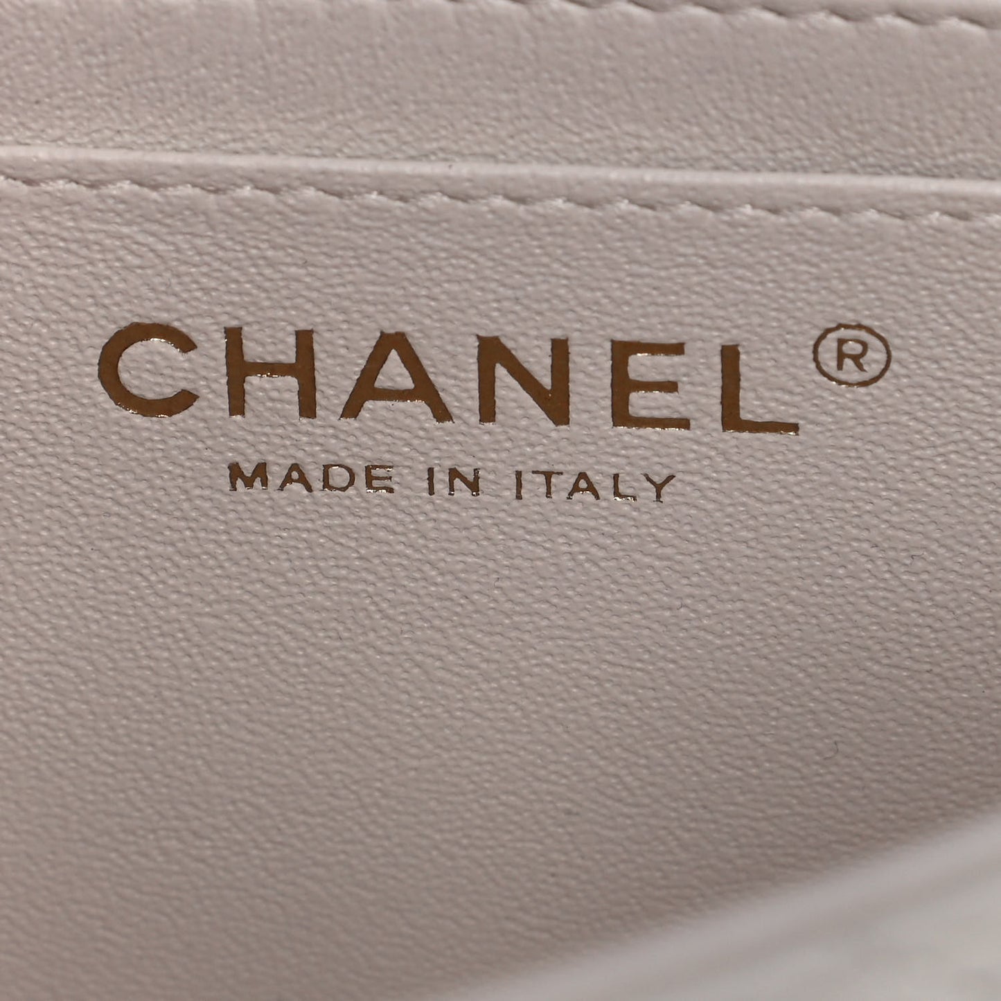 Lambskin Quilted Mini Rectangular Flap White