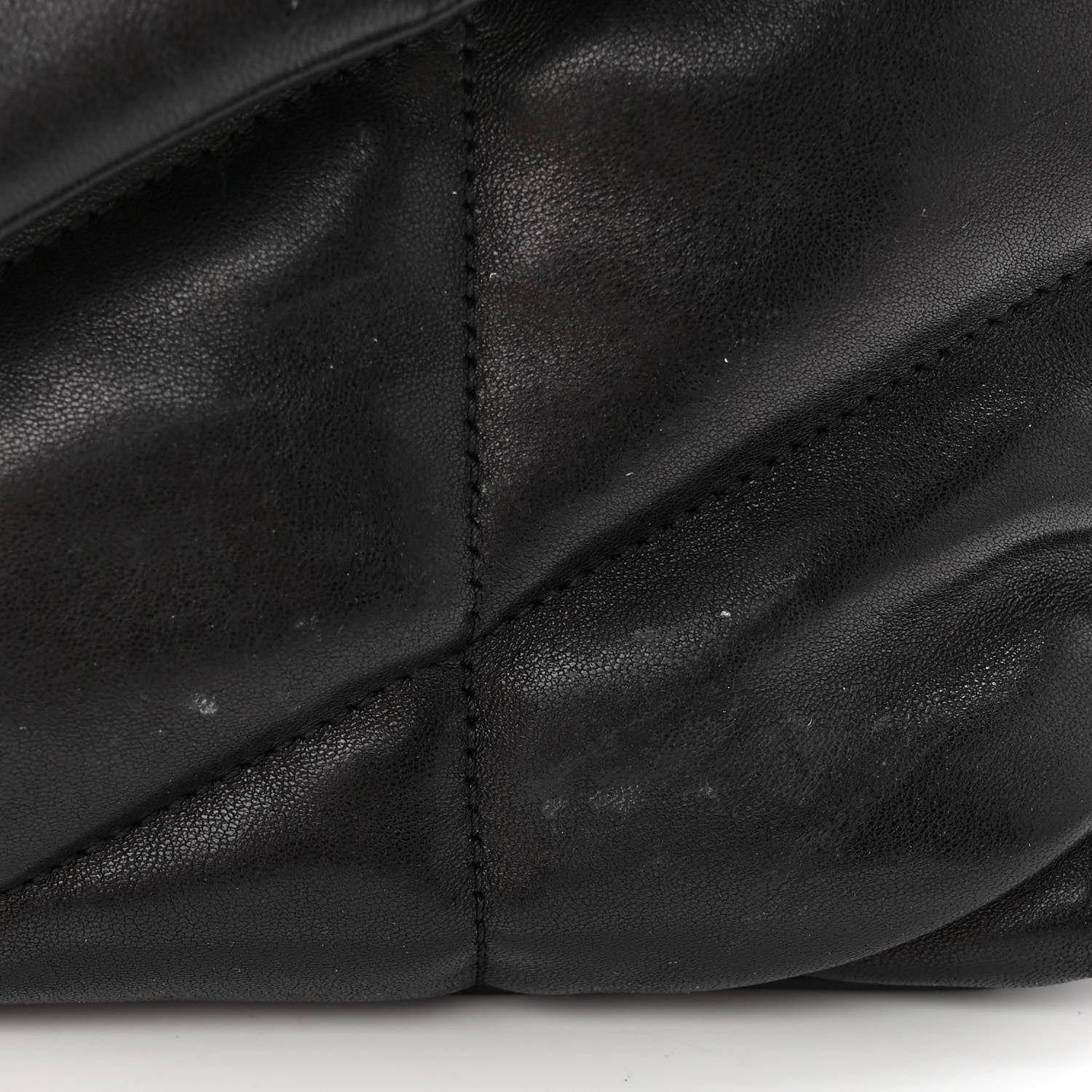 Saint Laurent Lambskin Quilted Small Loulou Puffer Monogram Chain Satchel Black 12 of 13